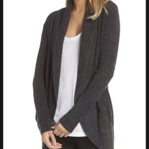 Barefoot Dreams Bamboo Chic Lite Circle Lounge Open Front Cardigan in Grey, XS/S
